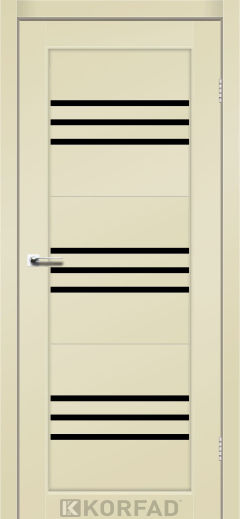 Міжкімнатні двері  Korfad, FL-05, Super Pet магнолія, Чорне
