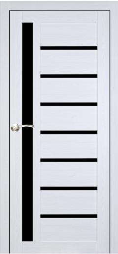 Міжкімнатні двері,  Portalino PL-01 Ecotop (38 мм), Санома біла (екошпон), BLK