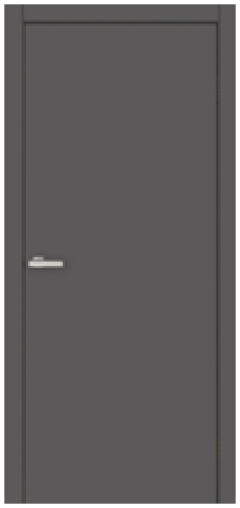 Міжкімнатні двері Оміс,  Глухе гладке (40 мм), silk matt, графіт, глухе