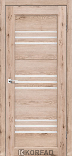 Міжкімнатні двері  Korfad, FL-05, дуб тобакко, Сатін білий