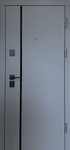 Вхідні двері Форт Нокс,  колекція "ТРОЯ",  (МДФ\МДФ, Титан софттач + акриловий молдинг) , Квартира