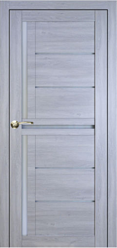 Міжкімнатні двері,  Portalino PL-06 Ecotop (38 мм), Санома сіра (екошпон), Сатин
