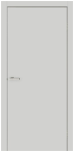 Міжкімнатні двері Оміс,  Глухе гладке (40 мм), silk matt, сірий, глухе
