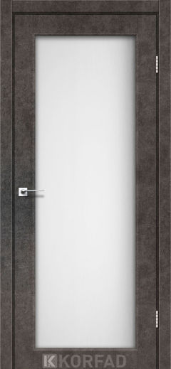 Міжкімнатні двері  Korfad, SV-01, лофт бетон, Сатін білий 8 мм
