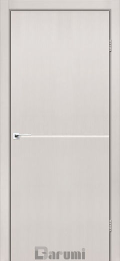 Міжкімнатні двері Darumi Plato PTL-03 (40 мм) Дуб Ольс, Нікелева вставка+звичайна кромка