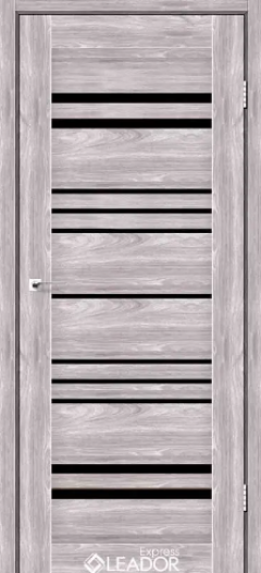 Межкомнатная дверь LEADOR Express Andora ( 40 мм) LEADOR Andora, Клен Роял, Чорне скло