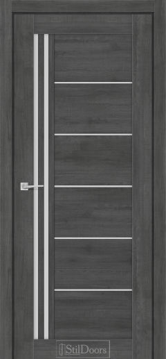 Міжкімнатні Двері StilDoors Vitano (40мм.) Дуб Смокі Сатин білий