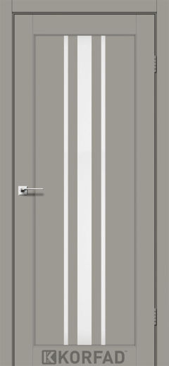 Міжкімнатні двері  Korfad, FL-03, Super Pet аляска грей, Сатін білий