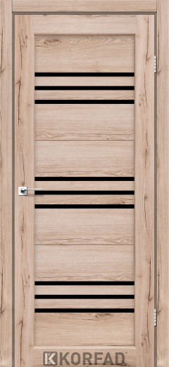 Міжкімнатні двері  Korfad, FL-05, дуб тобакко, Чорне