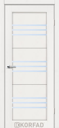 Міжкімнатні двері  Korfad, FL-05, Ясен білий, Чорне