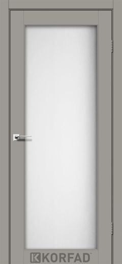 Міжкімнатні двері  Korfad, SV-01, Super Pet сірий, Сатін білий 8 мм