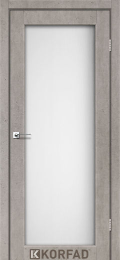 Міжкімнатні двері  Korfad, SV-01, лайт бетон, Сатін білий 8 мм