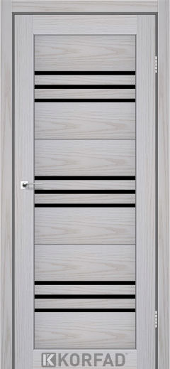 Міжкімнатні двері  Korfad, FL-05, сіра модрина, Чорне