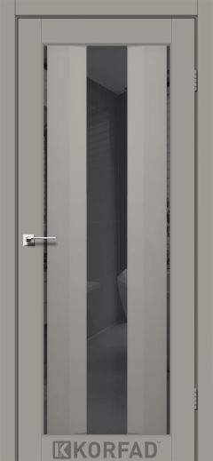 Міжкімнатні двері  Korfad, AL-01, Super Pet аляска грей, Двостороннє графіт дзеркало