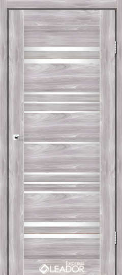 Межкомнатная дверь LEADOR Express Andora ( 40 мм) LEADOR Andora, Клен південний, Біле скло сатин