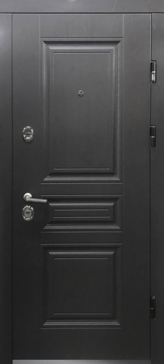 Вхідні двері, , П-ЗК-198, Сіра текстура, Біла текстура