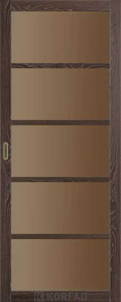 Міжкімнатні двері  Korfad, BL-02, дуб марсала, Сатин бронза