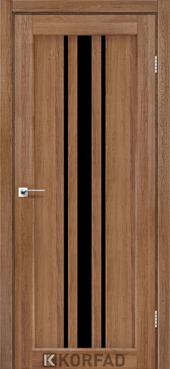 Міжкімнатні двері  Korfad, FL-03, дуб браш, Чорне