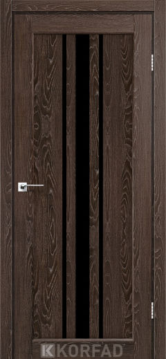 Міжкімнатні двері  Korfad, FL-03, дуб марсала, Чорне