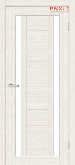 Міжкімнатні двері Оміс,  Cortex Deco 02, Cortex, дуб bianco, скло сатин