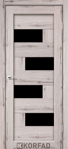 Міжкімнатні двері  Korfad, PM-10, дуб нордік, Чорне