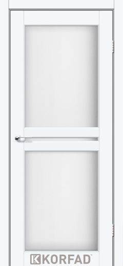 Міжкімнатні двері  Korfad, ML-05, Білий перламутр, Сатін білий