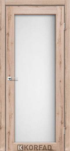 Міжкімнатні двері  Korfad, SV-01, дуб тобакко, Сатін білий 8 мм