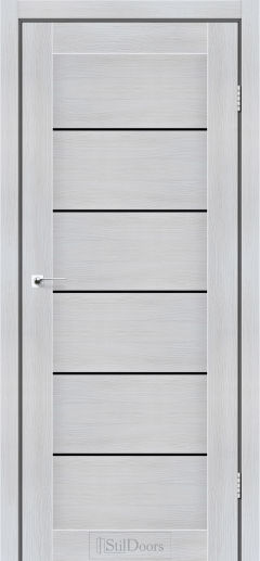 Міжкімнатні Двері StilDoors Victoria (40мм.) Кремове Дерево Чорне скло