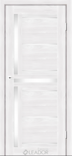 Межкомнатная дверь LEADOR Express Lariana ( 40 мм) LEADOR Lariana, Білий льон, Біле скло сатин