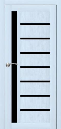 Міжкімнатні двері,  Portalino PL-01 PVC (38мм), Мессіна білена (плівка пвх), BLK