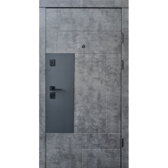 Вхідні двері Qdoors, колекція Ультра, Прайм-М мрамор темний/біла емаль