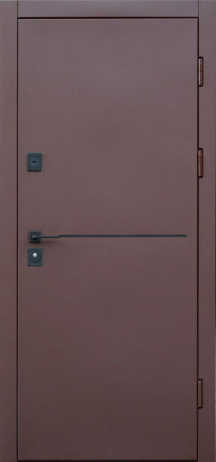 Вхідні двері, Форт Нокс, колекція "Kraft", Снейк коричневий горизонтальний молдинг/астана розвуд горизонт