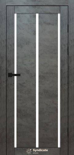 Міжкімнатні двері Syndicate Doors (40 мм)  PVC SD-127 Бетон темний Сатин