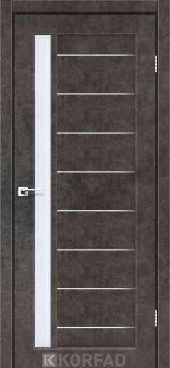 Міжкімнатні двері  Korfad, FL-01, лофт бетон, Сатін білий
