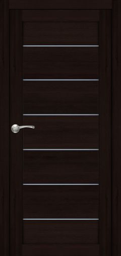 Міжкімнатні двері,  Portalino PL-08 PVC (38 мм), Кастанья шоколадна (плівка пвх), Сатин