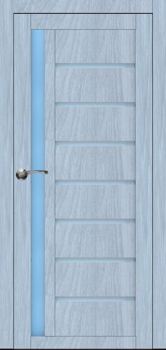 Міжкімнатні двері,  Portalino PL-01 PVC (38мм), Мессіна срібна (плівка пвх), Сатин
