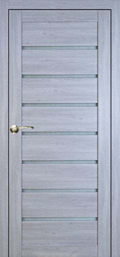 Міжкімнатні двері,  Portalino PL-02 Ecotop (38 мм), Санома сіра (екошпон), Сатин