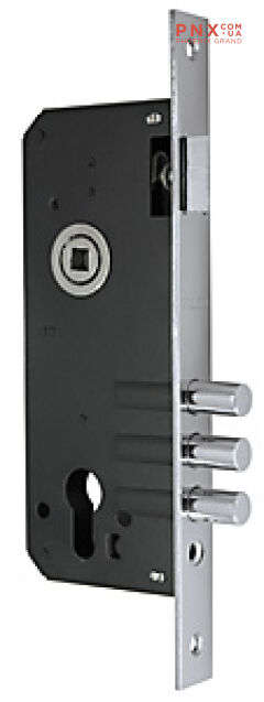 Корпус врізного замка з зачіпкою 900 3MR/CP W/B (хром), тех. упаковка FUARO (для легких дверей)