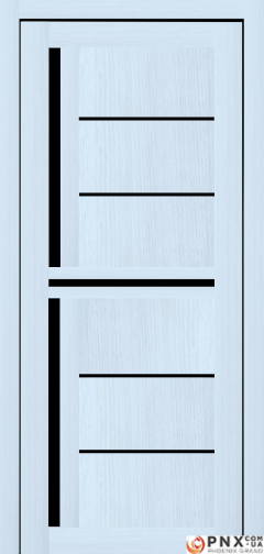 Міжкімнатні двері,  Portalino PL-06 PVC (38 мм), Мессіна білена (плівка пвх), BLK