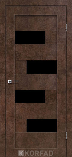Міжкімнатні двері  Korfad, PM-10, арт бетон, Чорне