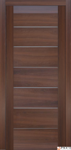 Міжкімнатні двері,  Portalino PL-08 Ecotop (38 мм), Санома горіхова (екошпон), Сатин
