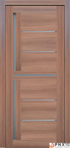 Міжкімнатні двері,  Portalino PL-06 PVC (38 мм), Кастанья золотиста (плівка пвх), Сатин