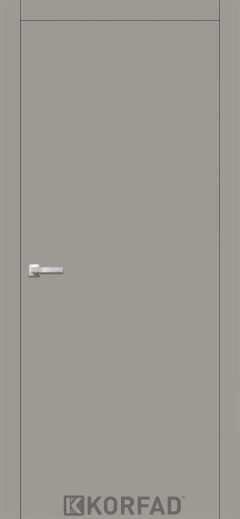 Міжкімнатні двері  Korfad, LP-01(Sota), Super Pet сірий, глухі, звичайна кромка
