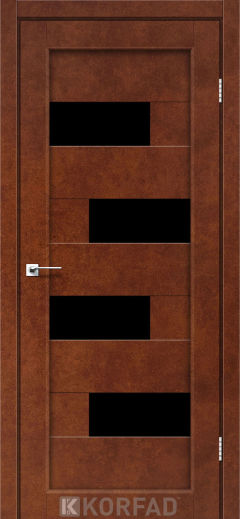 Міжкімнатні двері  Korfad, PM-10, Сталь кортен, Чорне