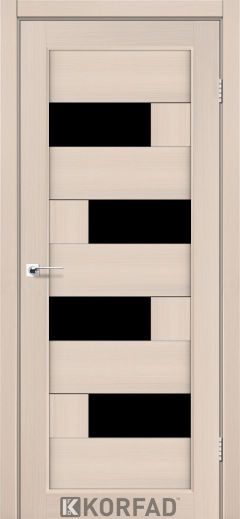 Міжкімнатні двері  Korfad, PM-10, дуб білений, Чорне