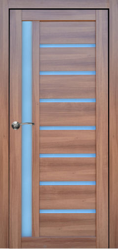 Міжкімнатні двері,  Portalino PL-01 PVC (38мм), Кастанья золотиста (плівка пвх), Сатин