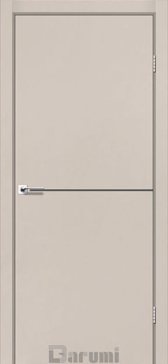 Міжкімнатні двері Darumi Plato PTL-03 (40 мм) Димчастий Краст, Антрацитна вставка+звичайна кромка