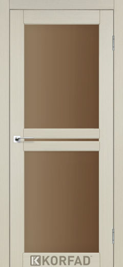 Міжкімнатні двері  Korfad, ML-05, дуб білений, Сатин бронза