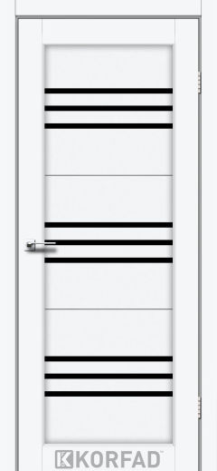 Міжкімнатні двері  Korfad, FL-05, Білий перламутр, Чорне