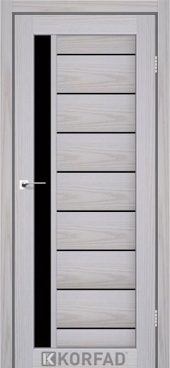 Міжкімнатні двері  Korfad, FL-02, сіра модрина, Чорне